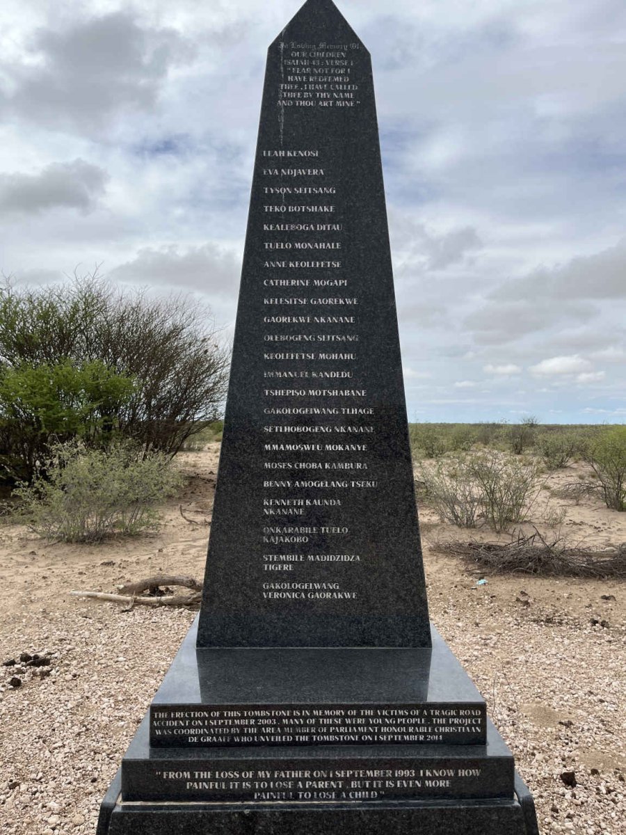 3. Segopotso Memorial: 2003