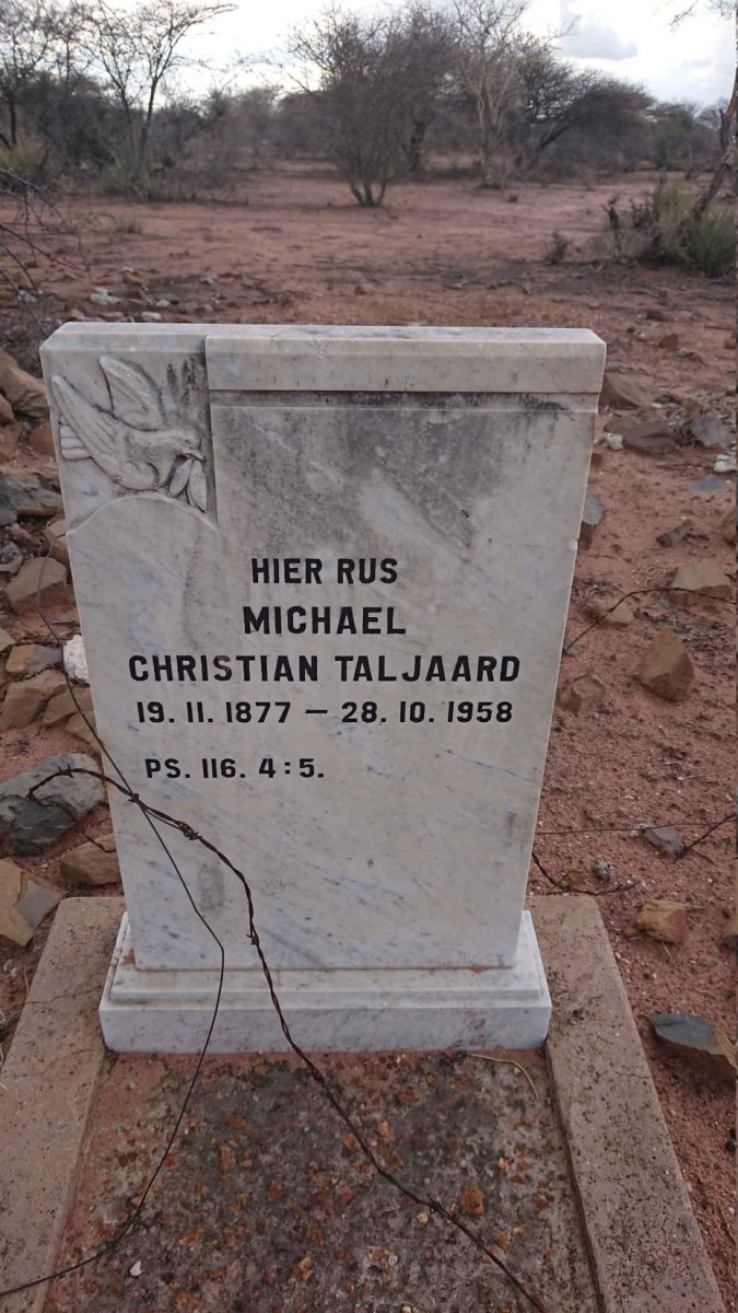 TALJAARD Michael Christian 1877-1958