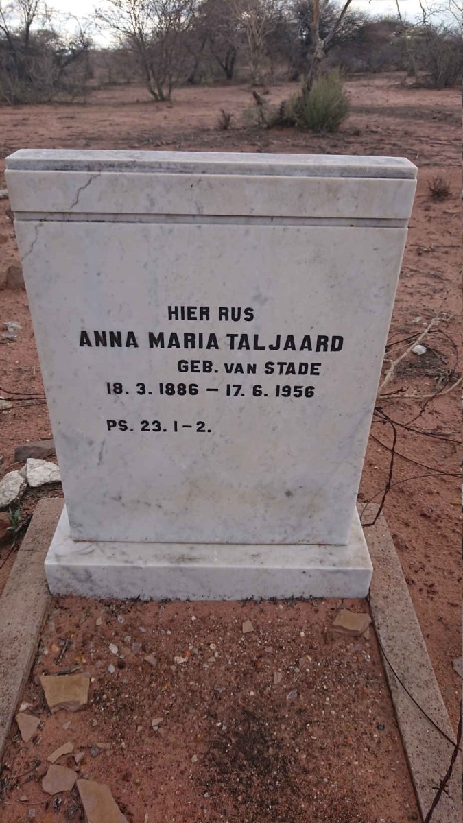 TALJAARD Anna Maria nee VAN STADE 1886-1956