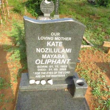 OLIPHANT Kate Nozilulami Mayaba 1922-2005
