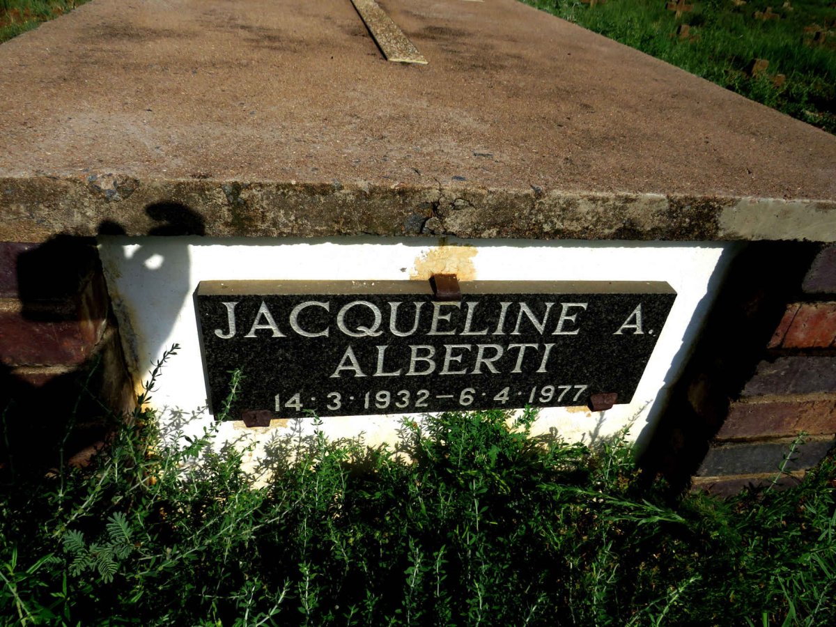 ALBERTI Jacqueline A. 1932-1977