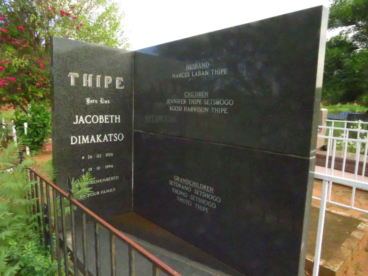 THIPE Jacobeth Dimakatso 1926-1994
