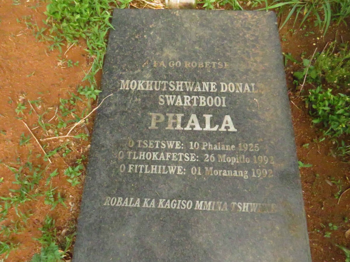 PHALA Mokhutswane Donald Swartbooi 1925-1992