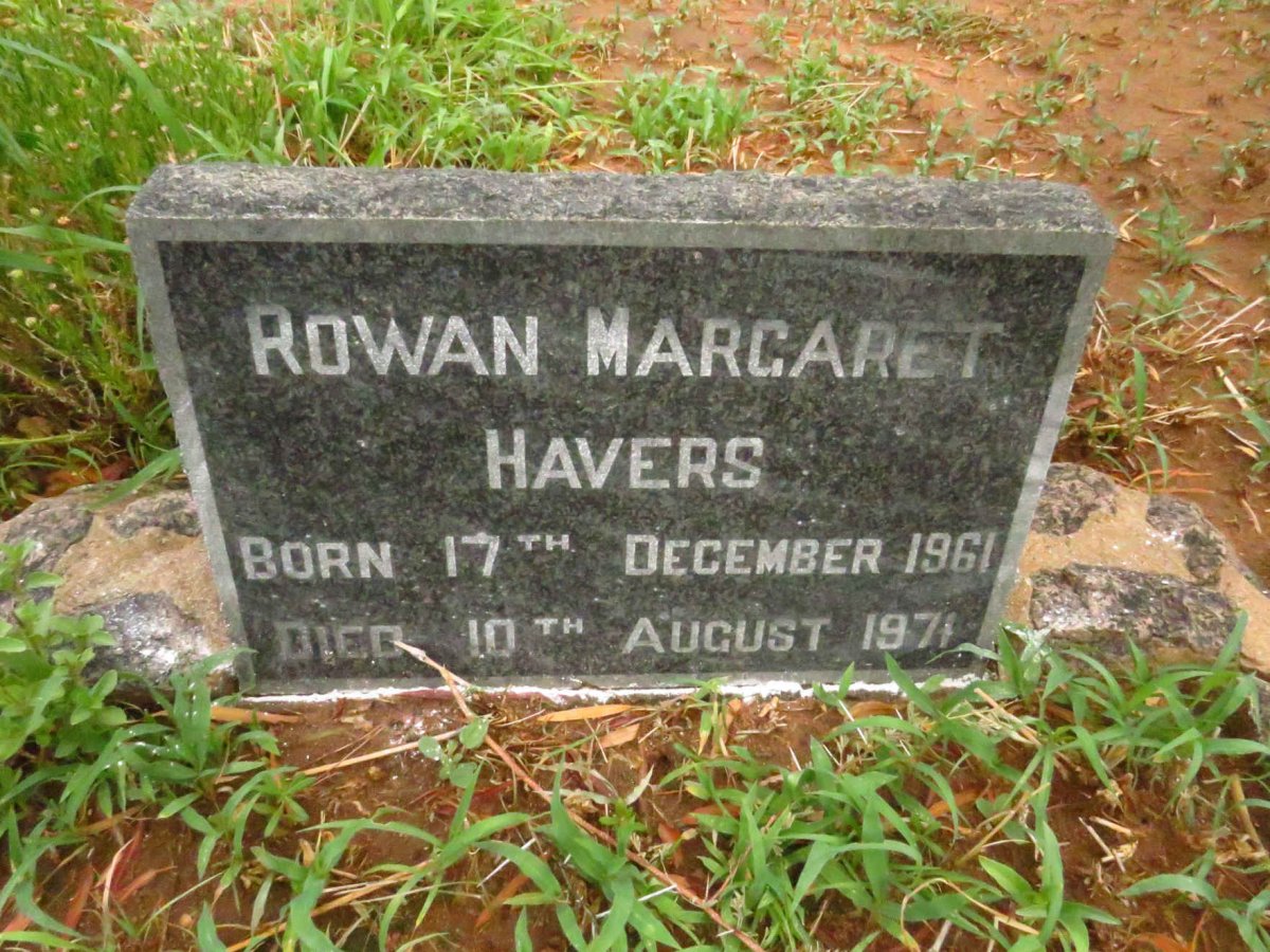 HAVERS Rowan Margaret 1961-1971