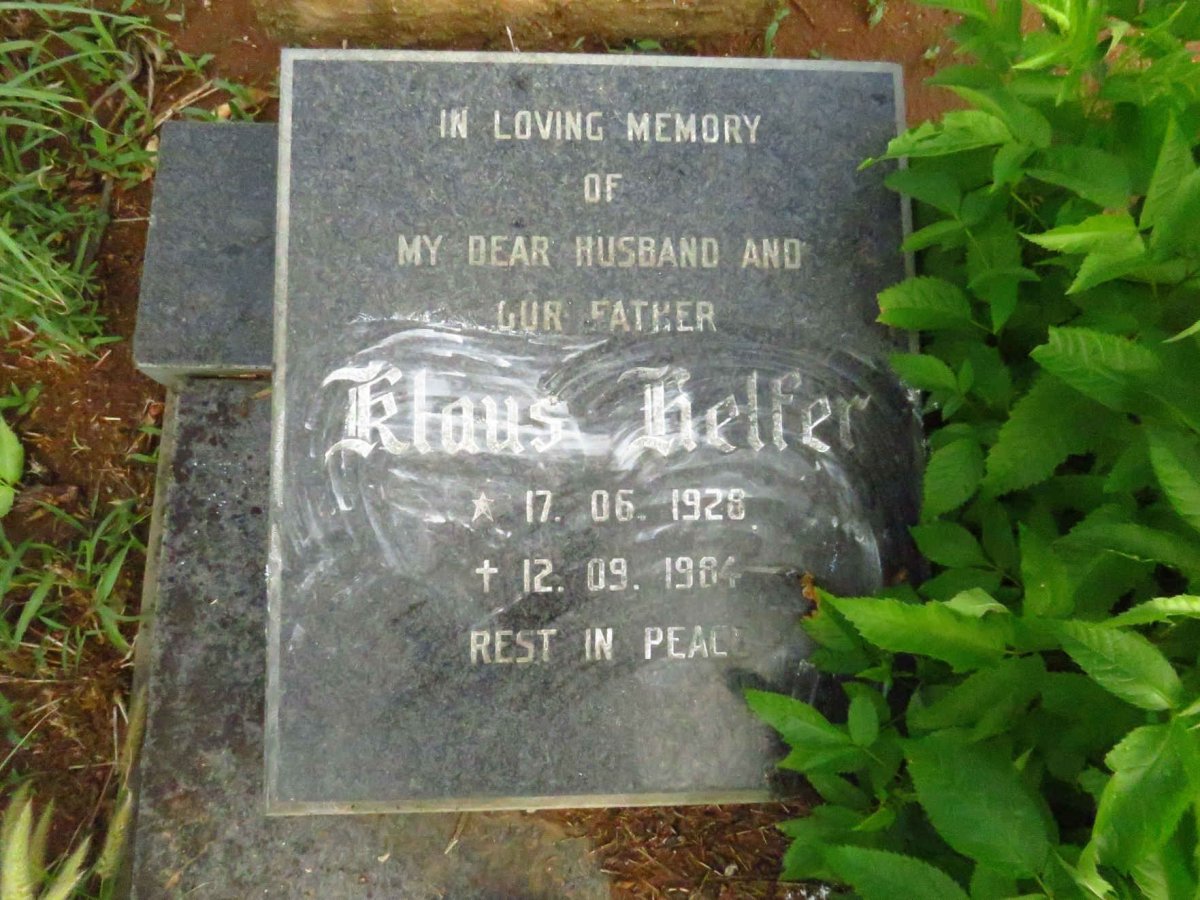 HELFER Klaus 1928-1984