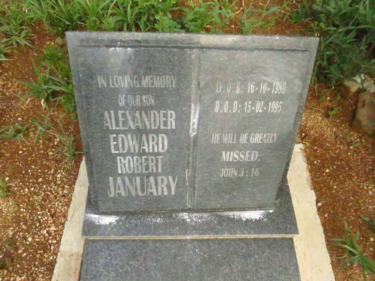 JANUARY Alexander Edward Robert 1989-1995