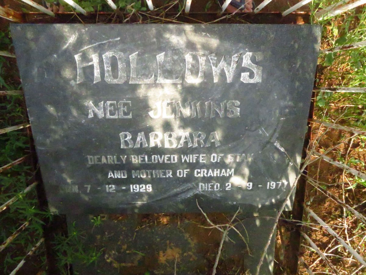 HOLLOWS Barbara nee JENKINS 1929-1977