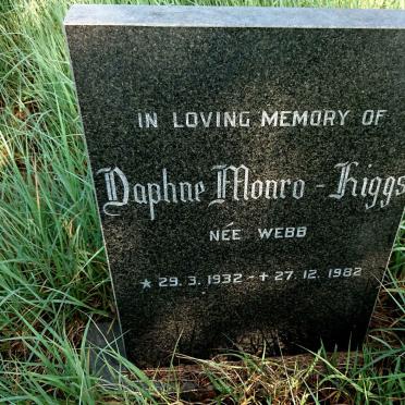 HIGGS Daphne, MONRO- nee WEBB 1932-1982 