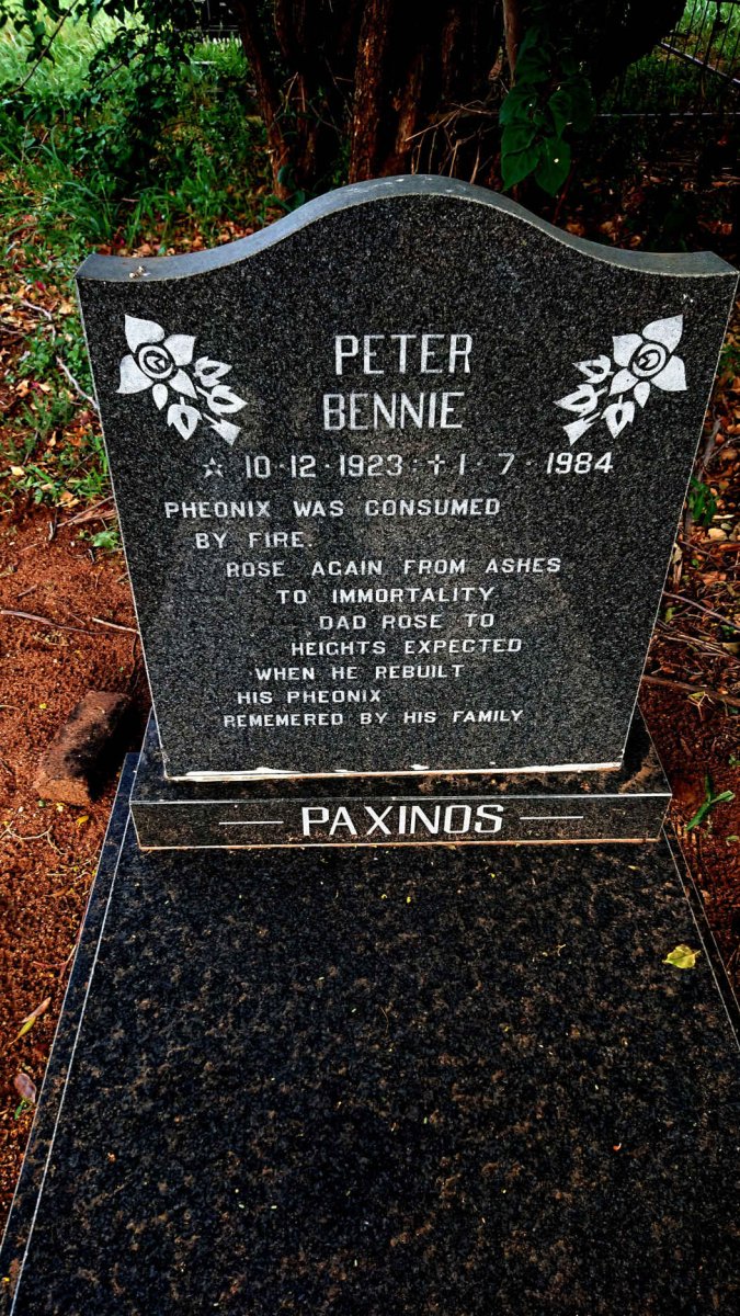 PAXINOS Peter Bennie 1923-1984