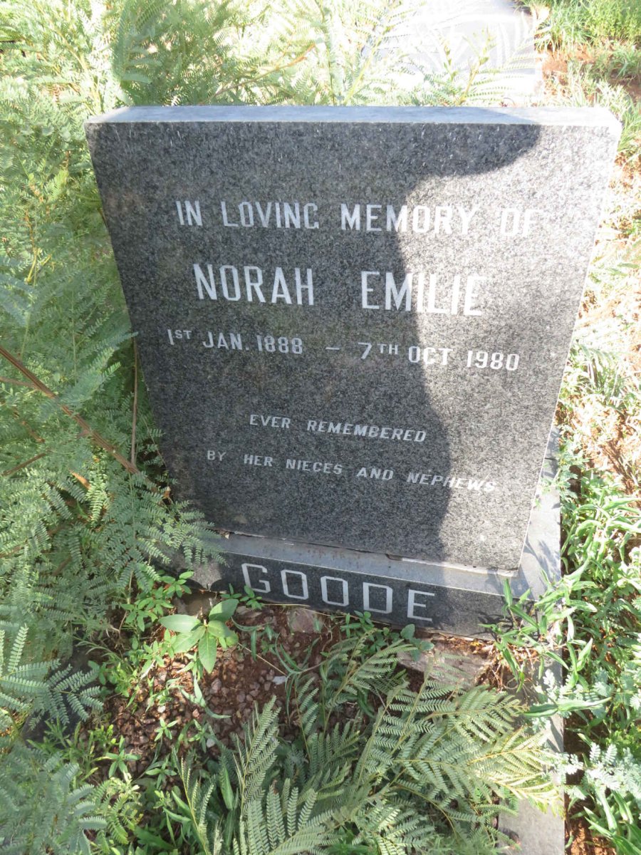 GOODE Norah Emilie 1888-1980
