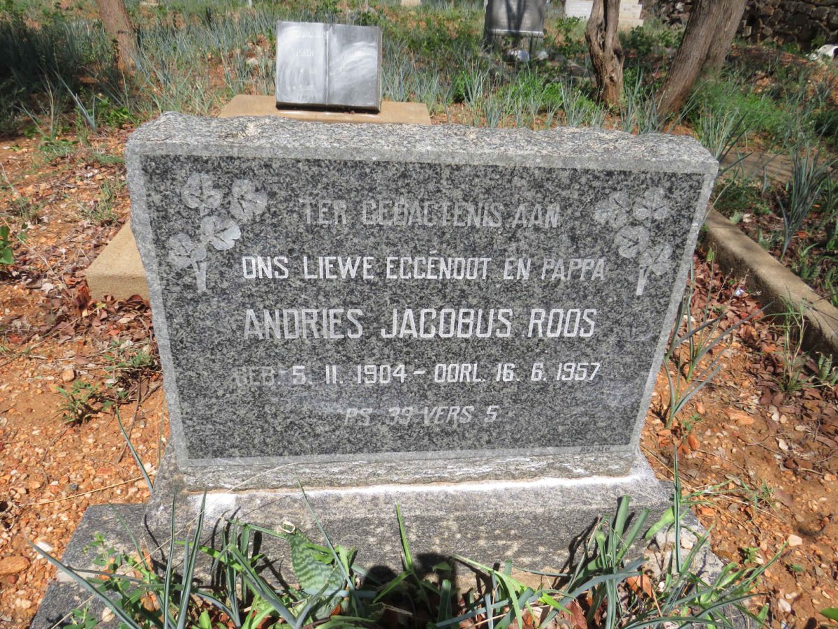ROOS Andries Jacobus 1904-1957