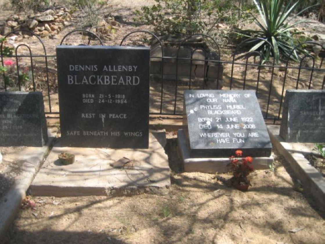BLACKBEARD Dennis Allenby 1918-1994 &amp; Phyliss Muriel 1922-2008