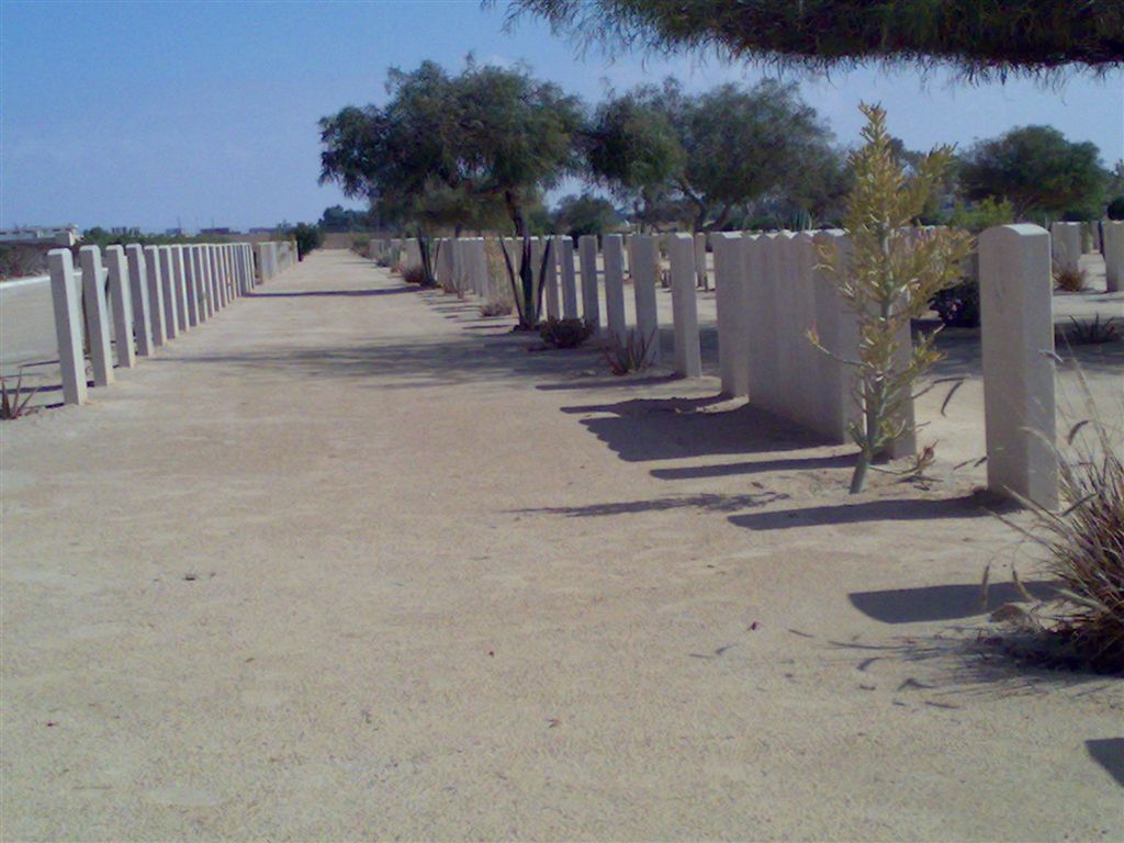  9. View of a row of graves