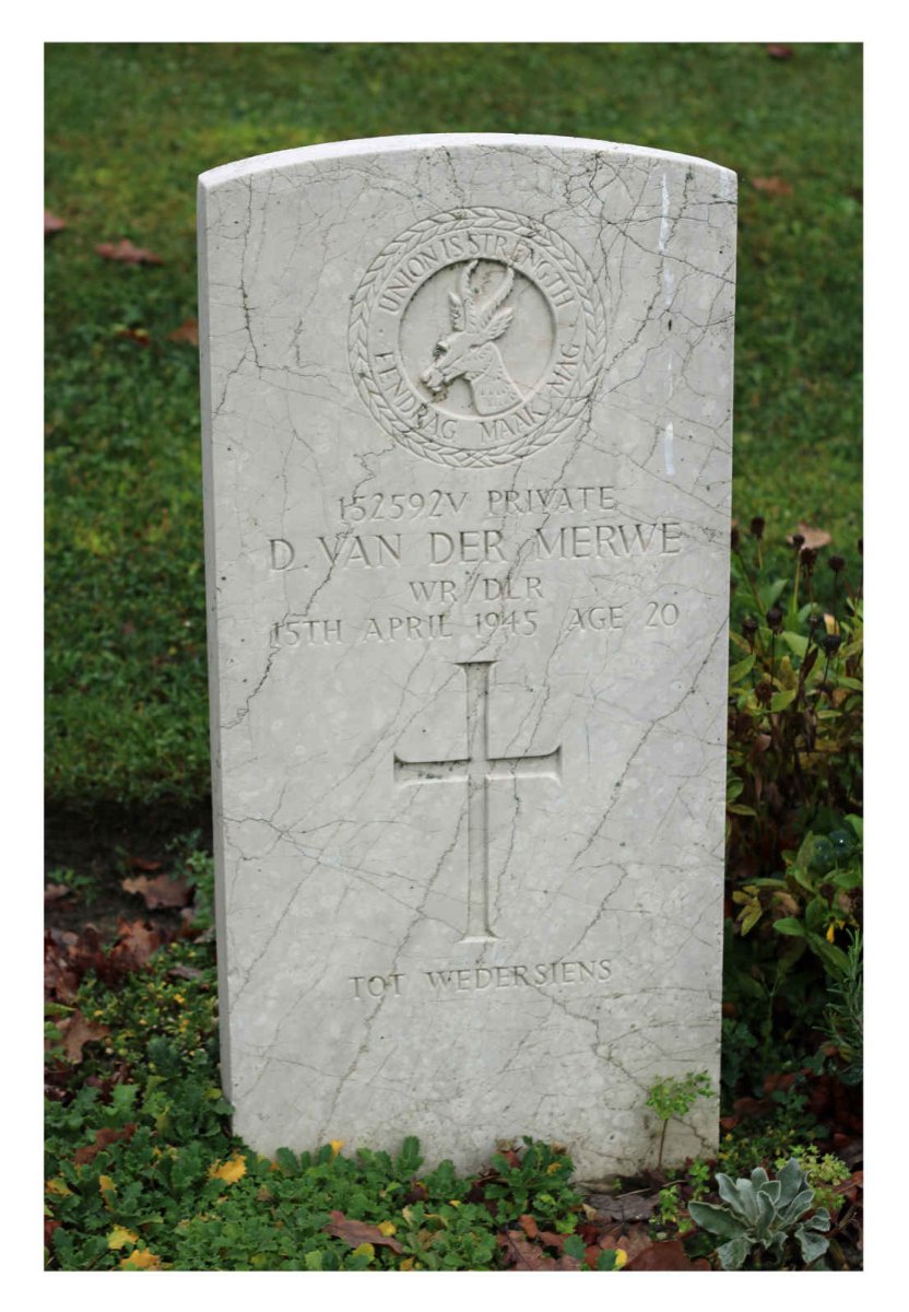 MERWE D., van der -1945