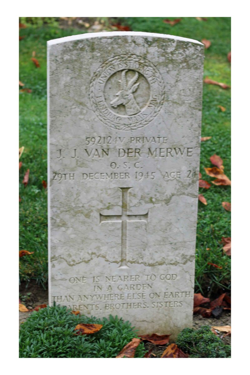 MERWE J.J., van der -1945