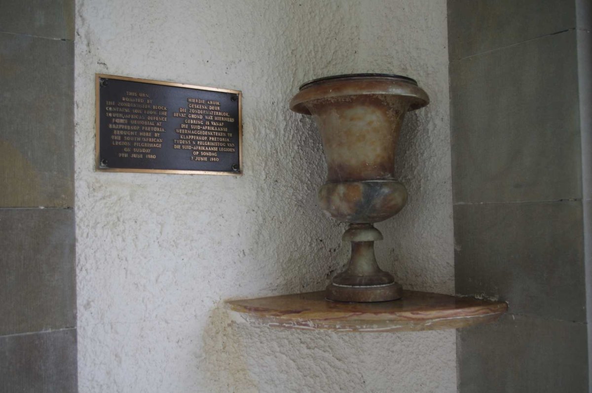 2. Urn containing South African soil