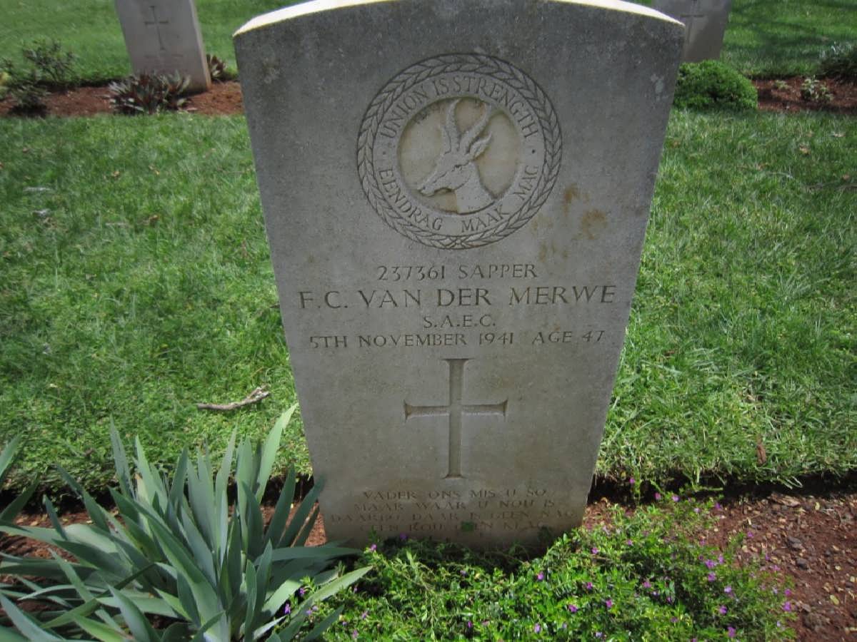MERWE F.C., van der -1941