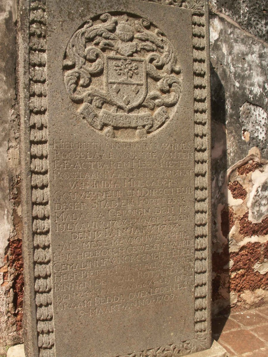 ROOSELAAR Constantyn Johannes 1703-1707 :: ROOSELAAR Sophia nee HUICHELBOSCH 1674-1709