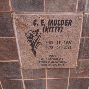 MULDER C.E. 1937-2021