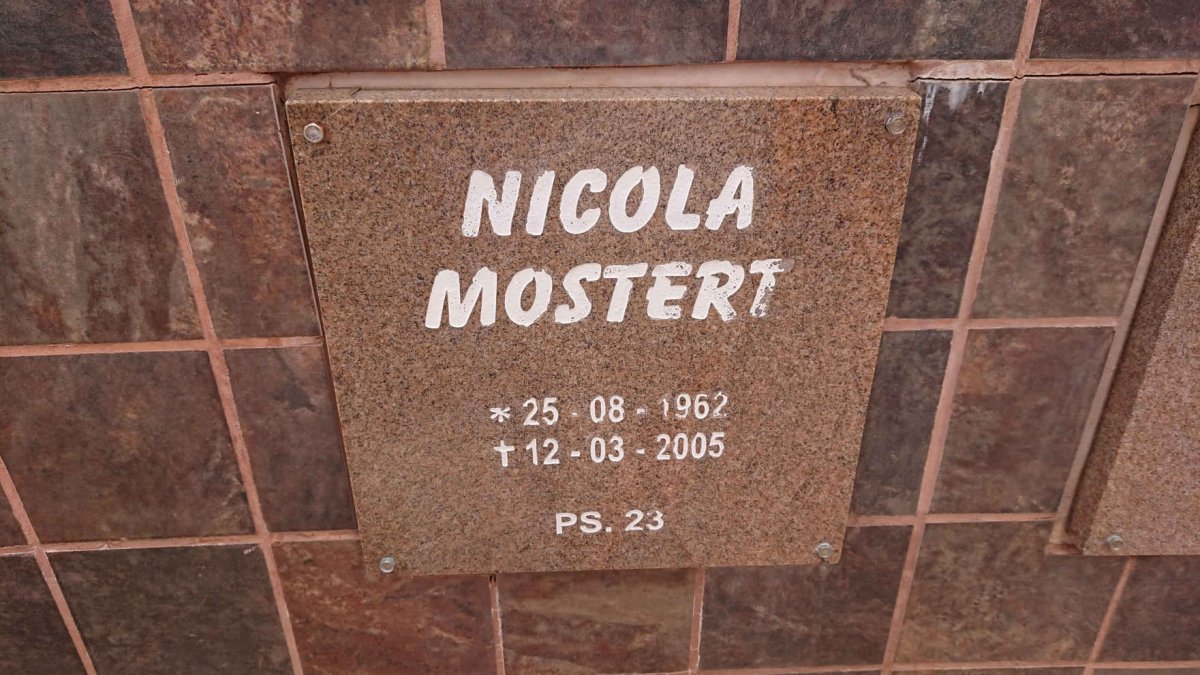 MOSTERT Nicola 1962-2005
