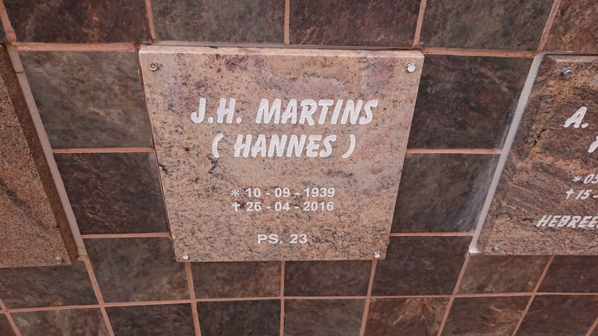 MARTINS J.H. 1939-2016