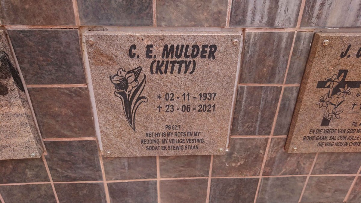 MULDER C.E. 1937-2021