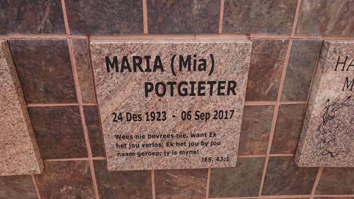 POTGIETER Maria 1923-2017