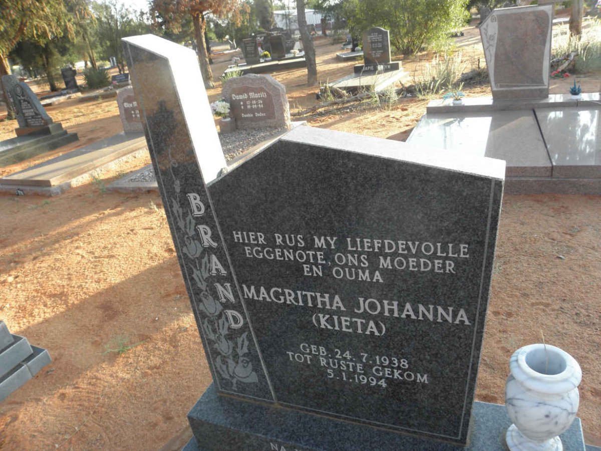 BRAND Magritha Johanna 1938-1994