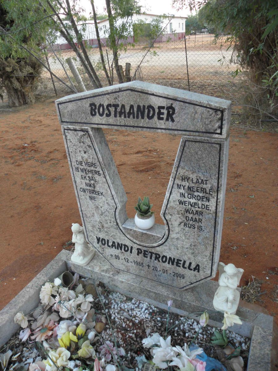 BOSTAANDER Yolandi Petronella 1985-2009