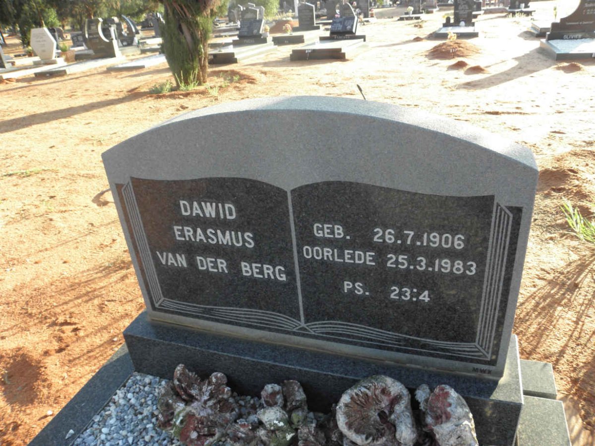 BERG Dawid Erasmus, van der 1906-1983