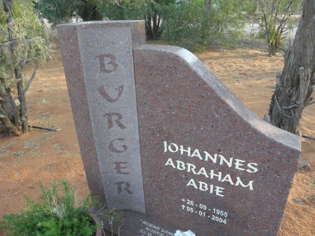 BURGER Johannes Abraham 1955-2004