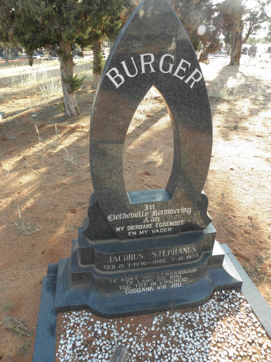 BURGER Jacobus Stephanus 1936-1978