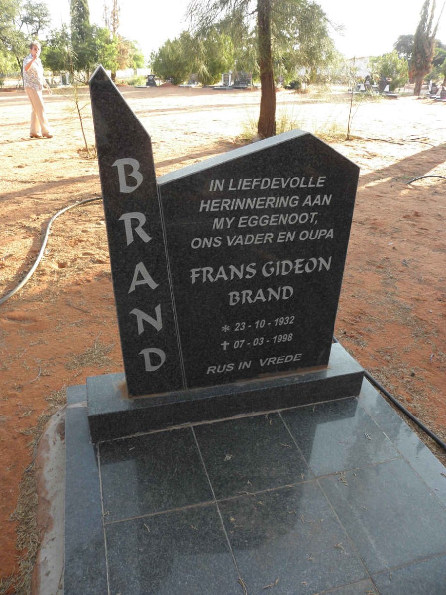 BRAND Frans Gideon 1932-1998
