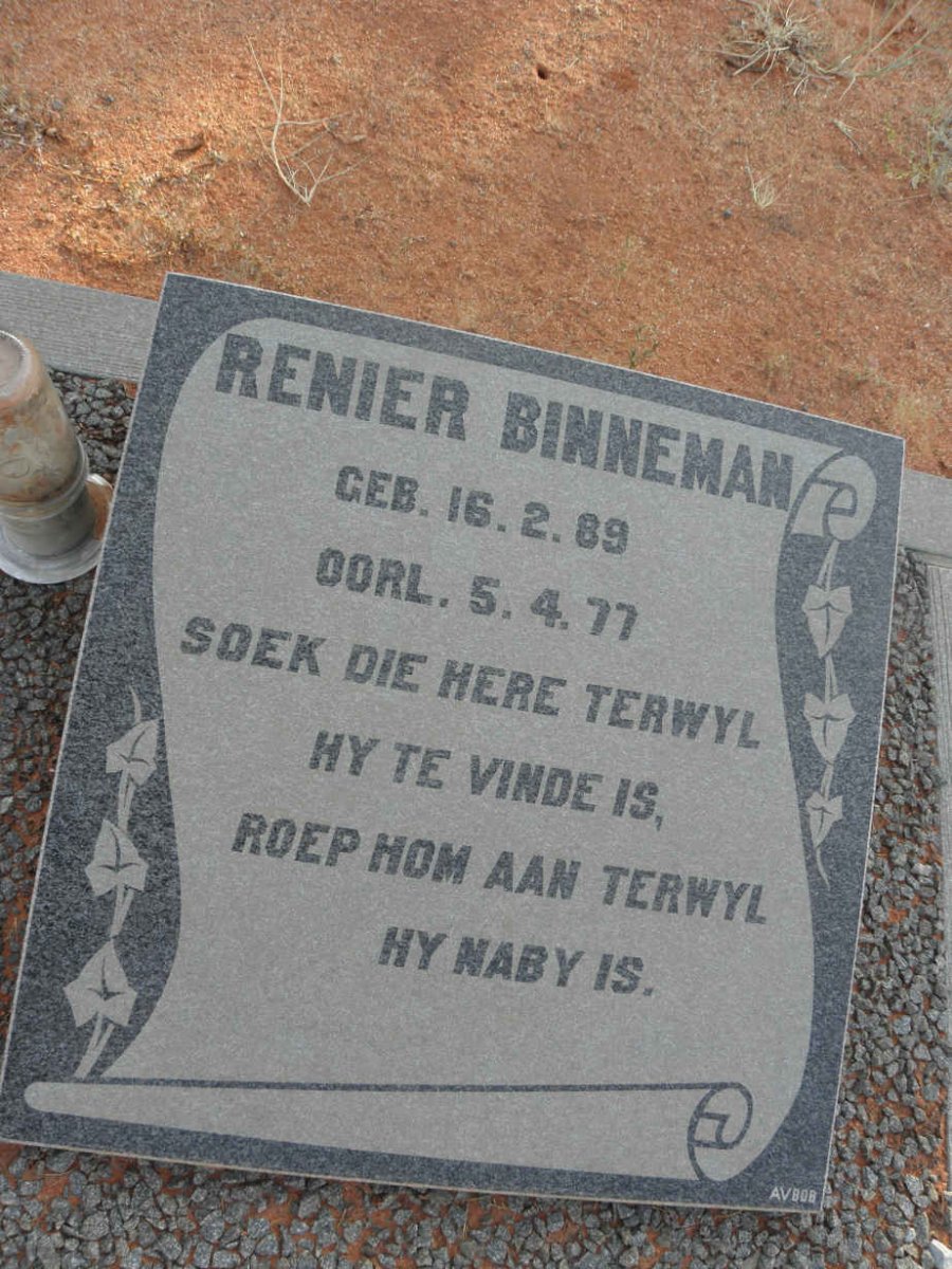 BINNEMAN Renier 1889-1977