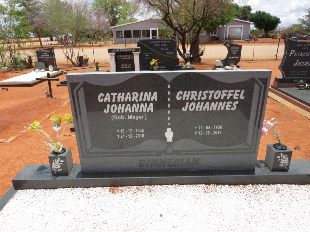 BINNEMAN Christoffel Johannes 1936-2019 & Catharina Johanna MEYER 1938-2016