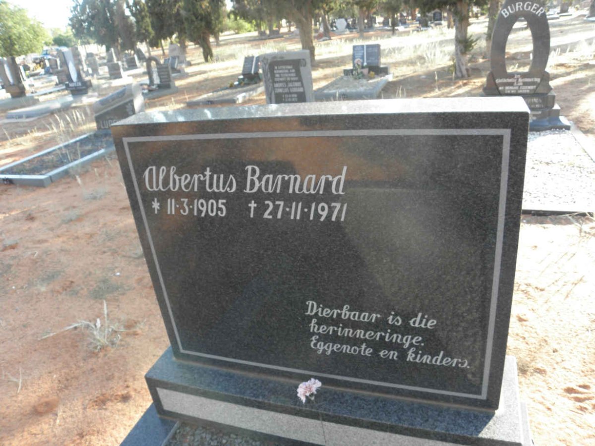 BARNARD Albertus 1905-1971