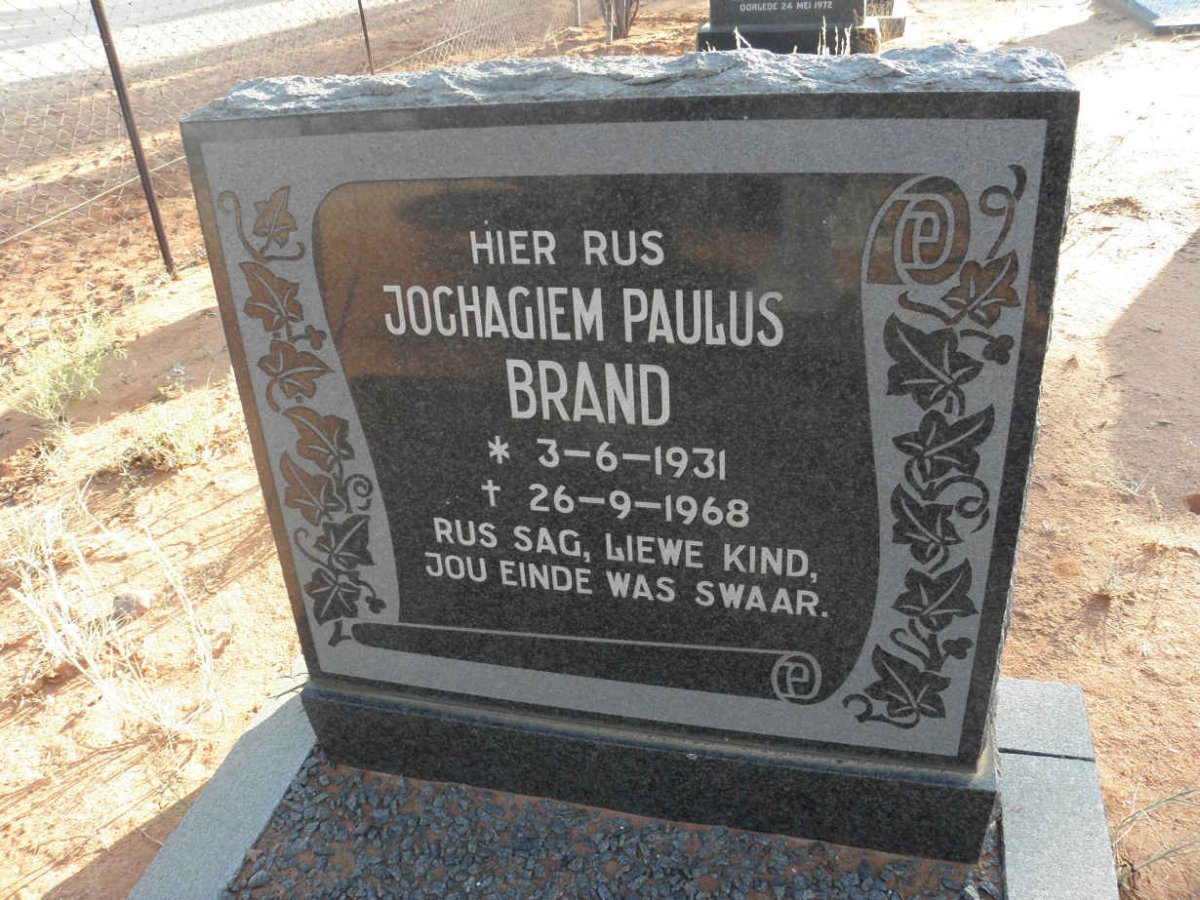 BRAND Jochagien Paulus 1931-1968
