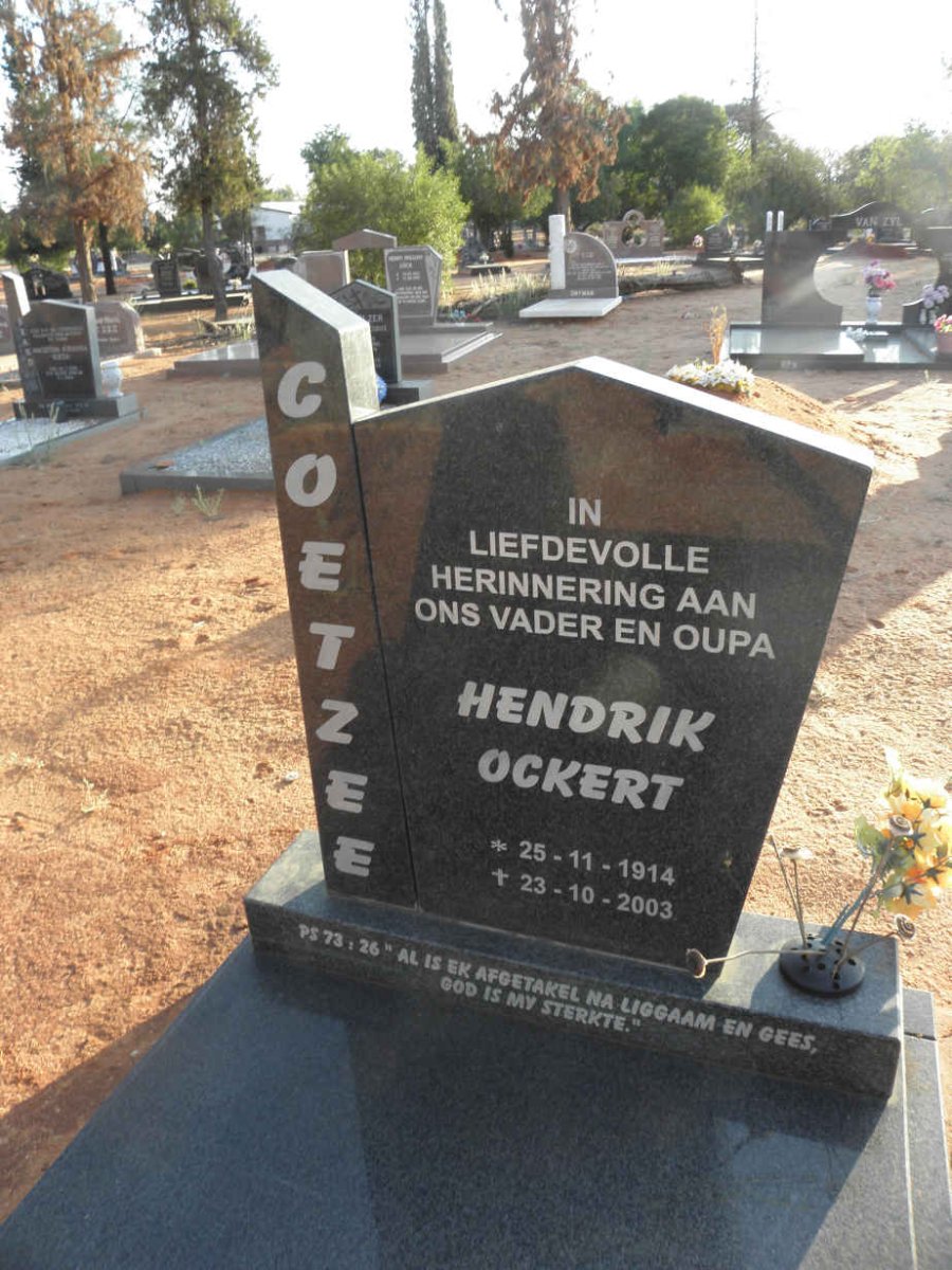 COETZEE Hendrik Ockert 1914-2003