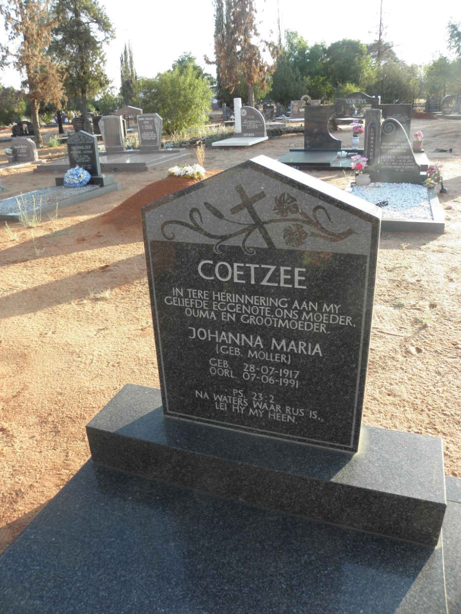 COETZEE Johanna Maria nee MOLLER 1917-1991