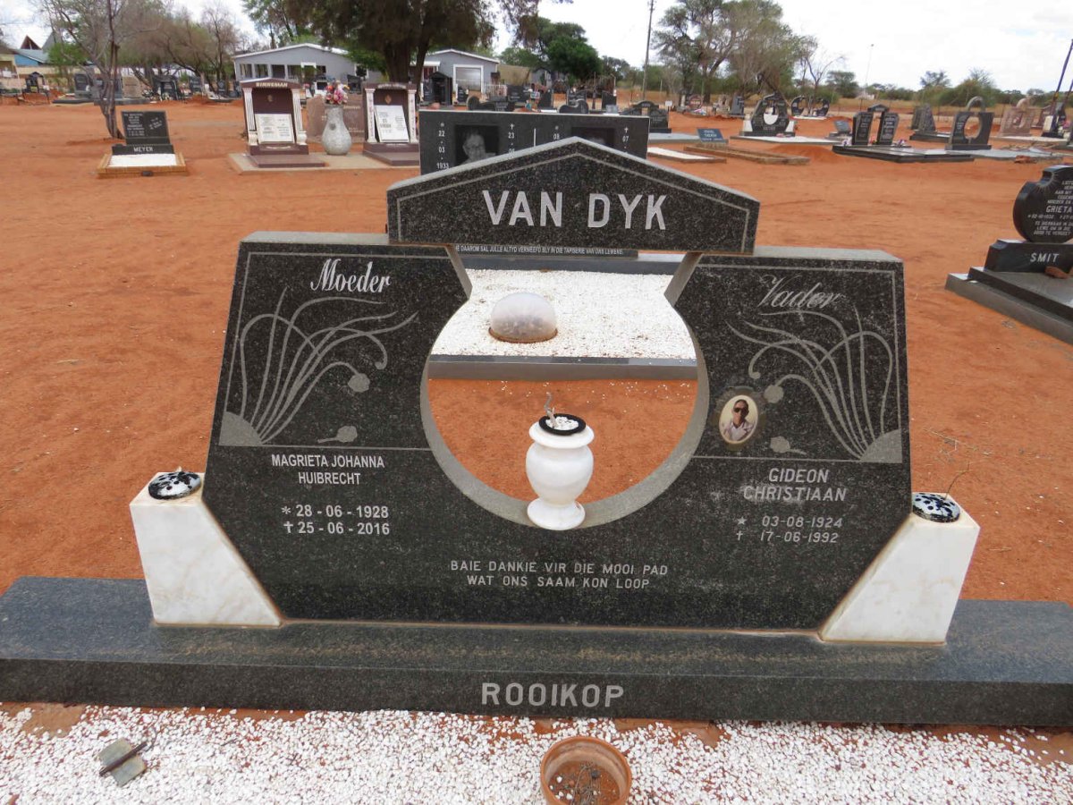 DYK Gideon Christiaan, van 1924-1992 & Magrieta Johanna Huibrecht 1928-2016