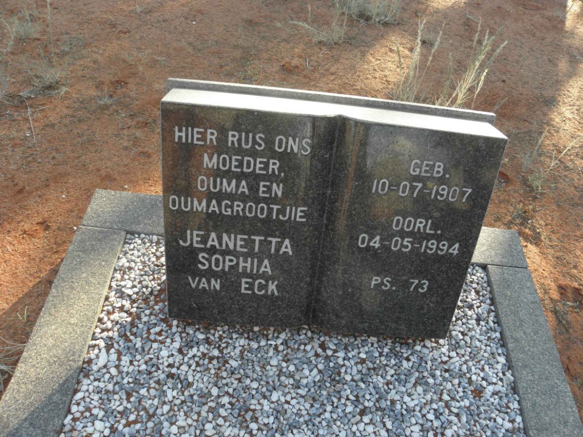 ECK Jeanetta Sophia, van 1907-1994