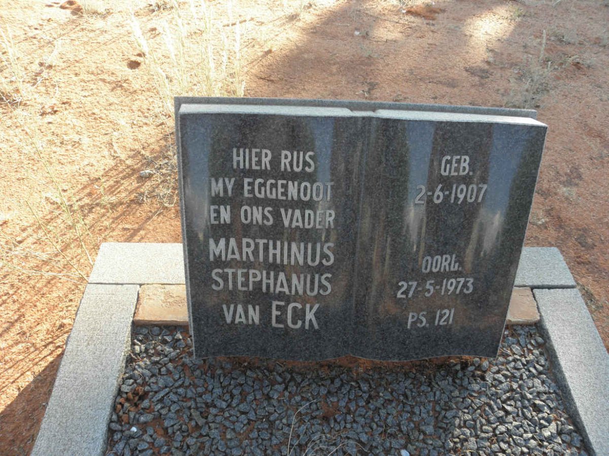 ECK Marthinus Stephanus, van 1907-1973