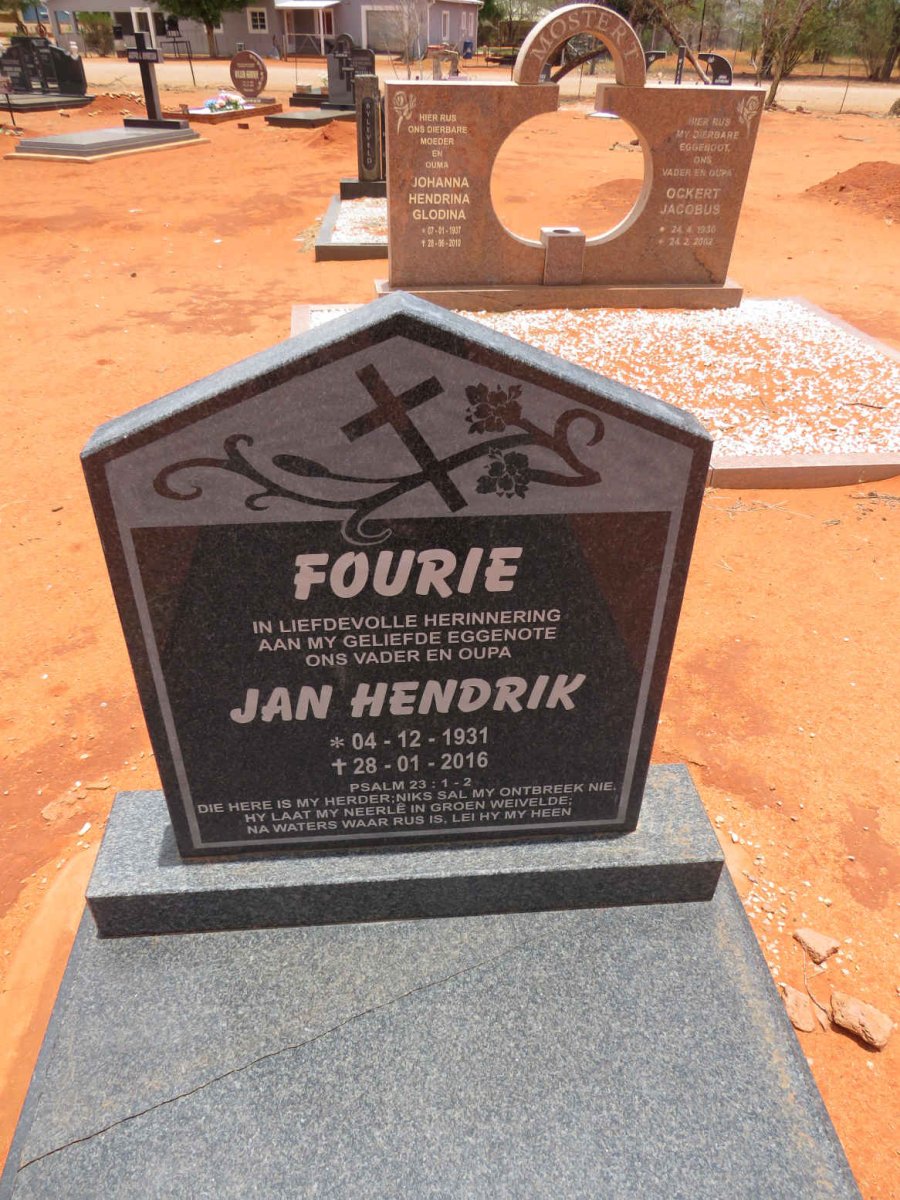FOURIE Jan Hendrik 1931-2016