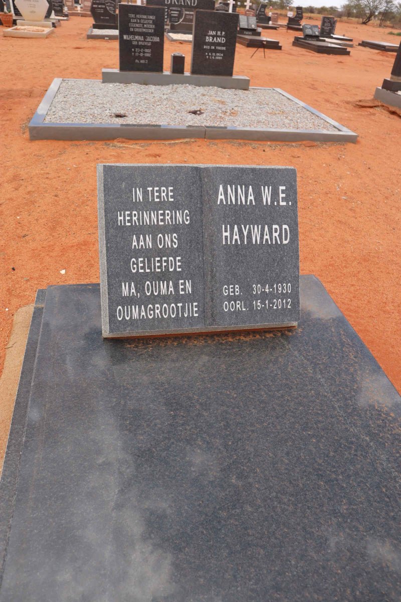 HAYWARD Anna W.E. 1930-2012