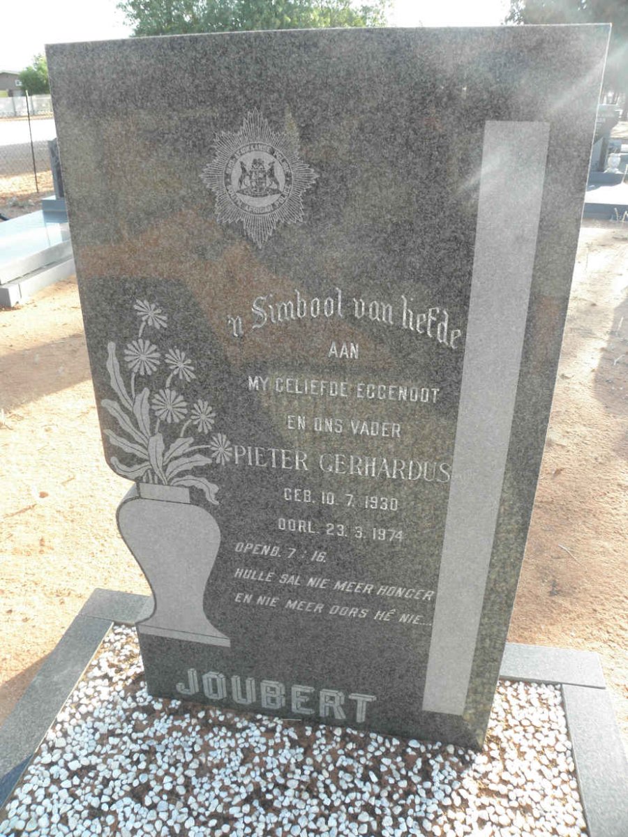 JOUBERT Pieter Gerhardus 1930-1974