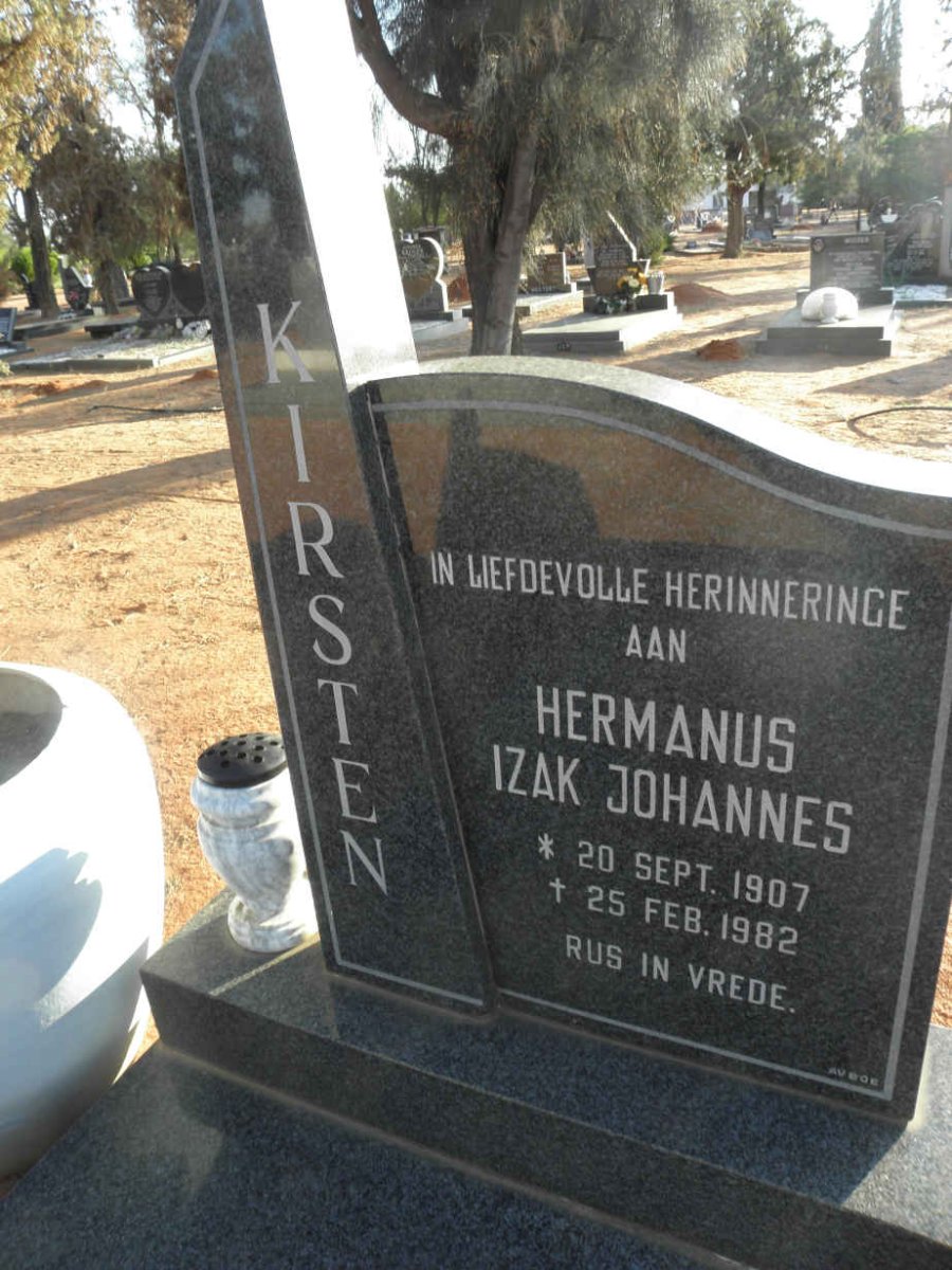 KIRSTEN Hermanus Izak Johannes 1907-1982