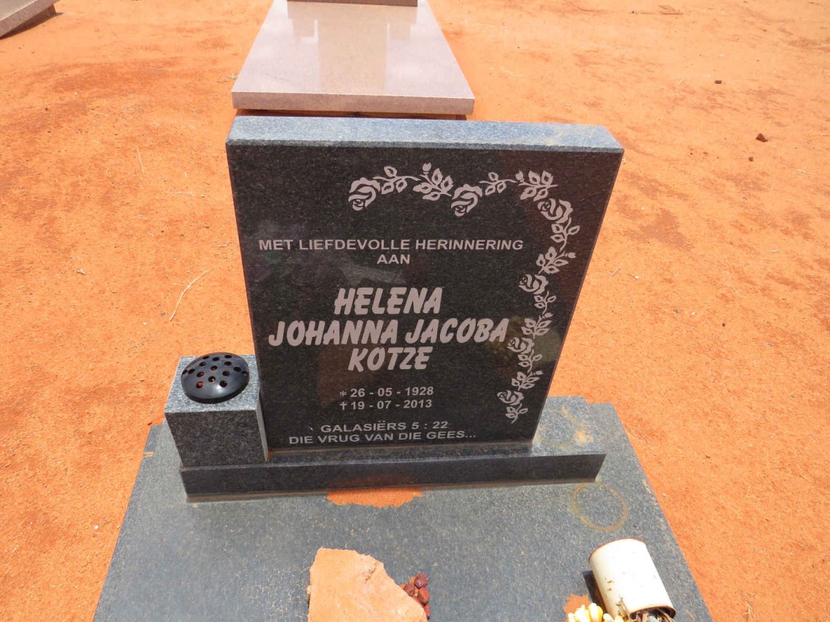 KOTZE Helena Johanna Jacoba 1928-2013