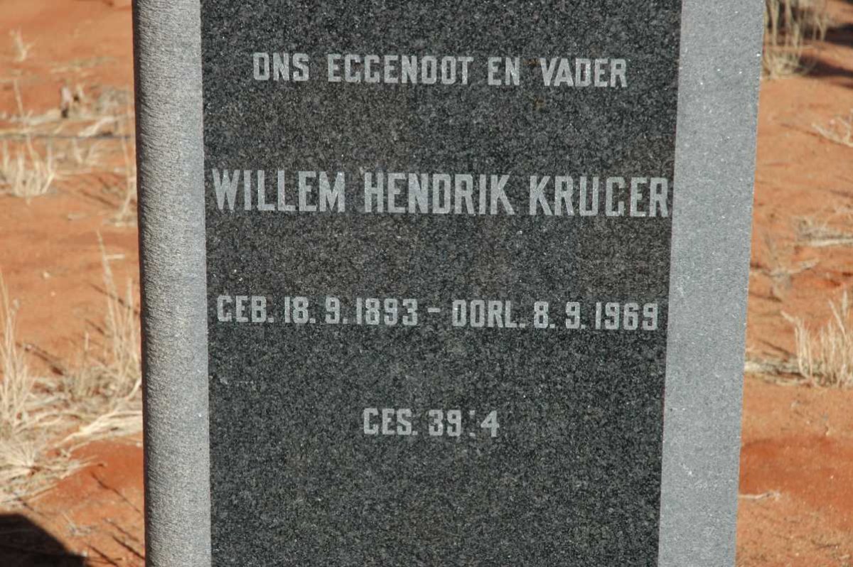 KRUGER Willem Hendrik 1893-1969