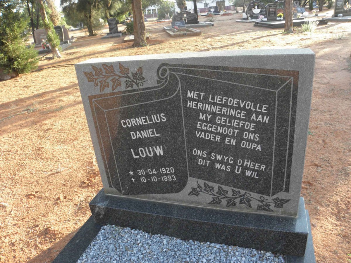 LOUW Cornelius Daniel 1920-1993