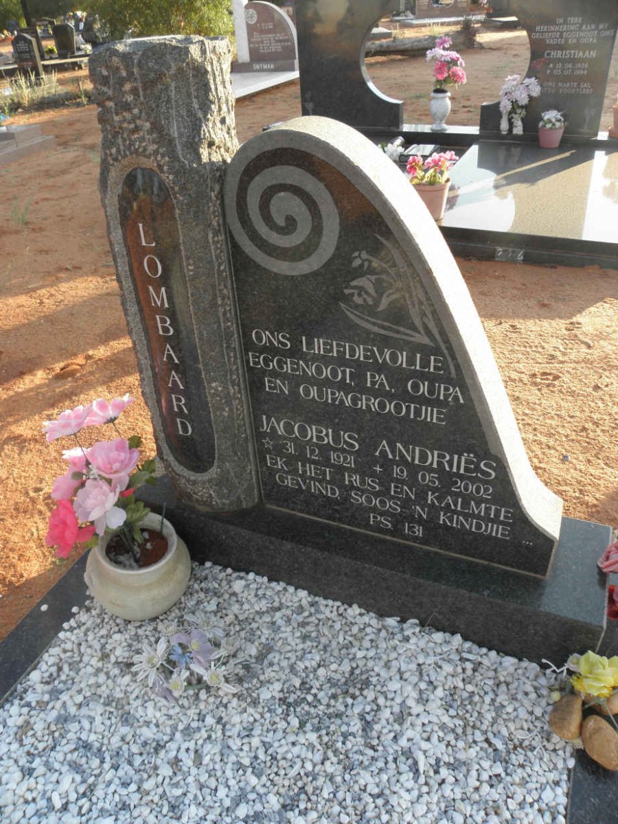 LOMBAARD Jacobus Andries 1921-2002